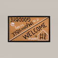 Hello/Goodbye Rectangular Doormat Set – Convertible Two-Piece System