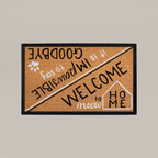 Hello/Goodbye Rectangular Doormat Set – Convertible Two-Piece System