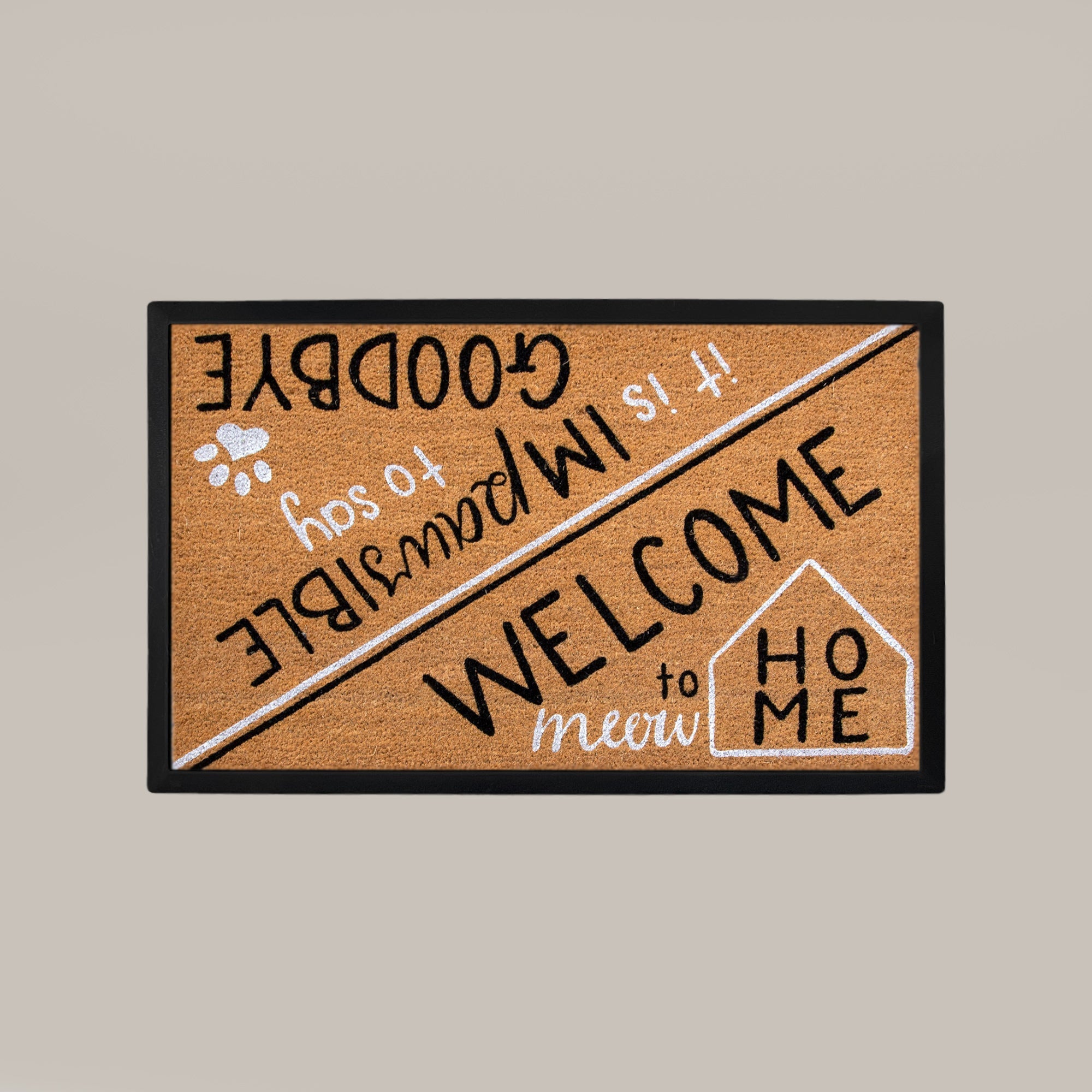 Hello/Goodbye Rectangular Doormat Set – Convertible Two-Piece System