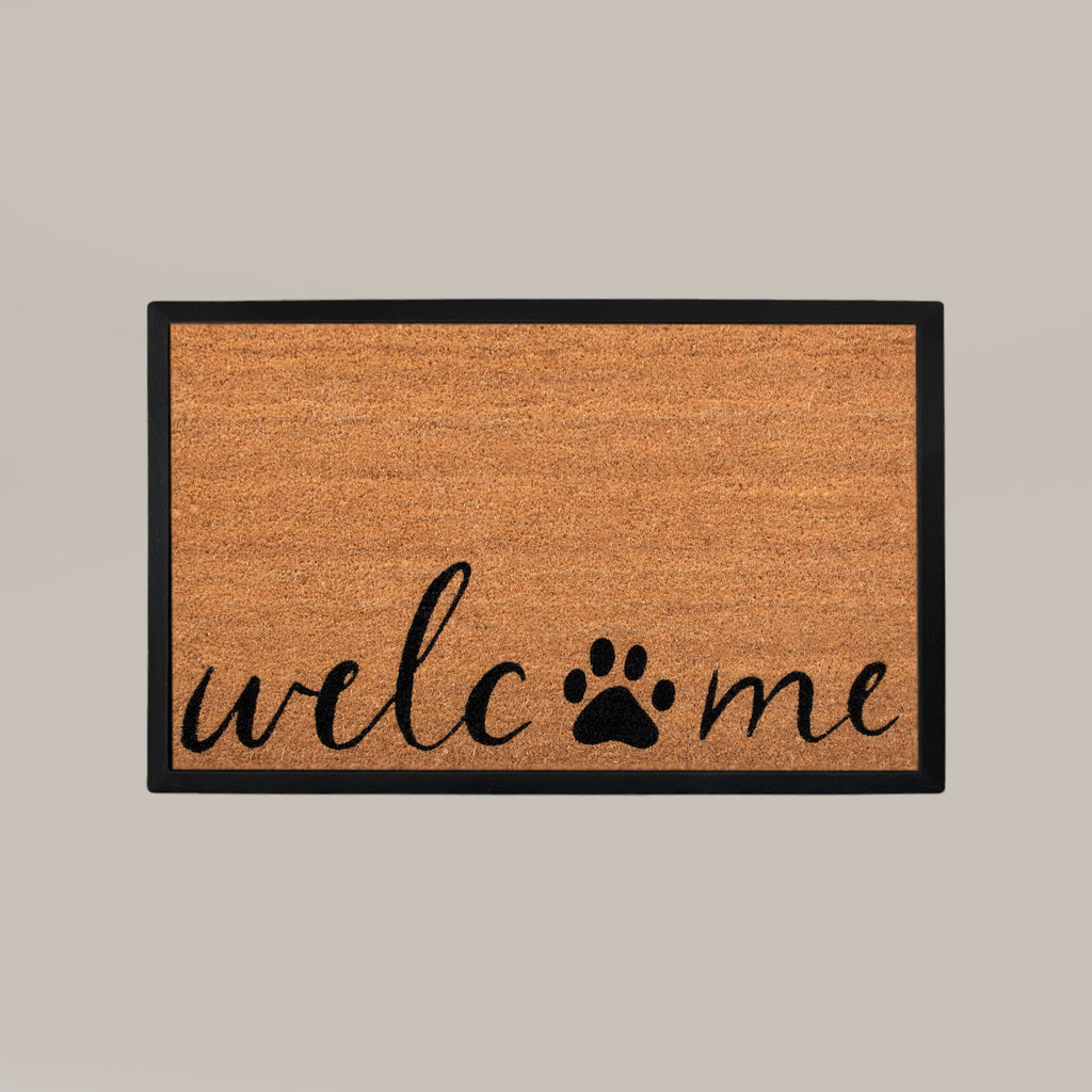 Welcome + Paw Rectangular Doormat Set – Convertible Two-Piece System