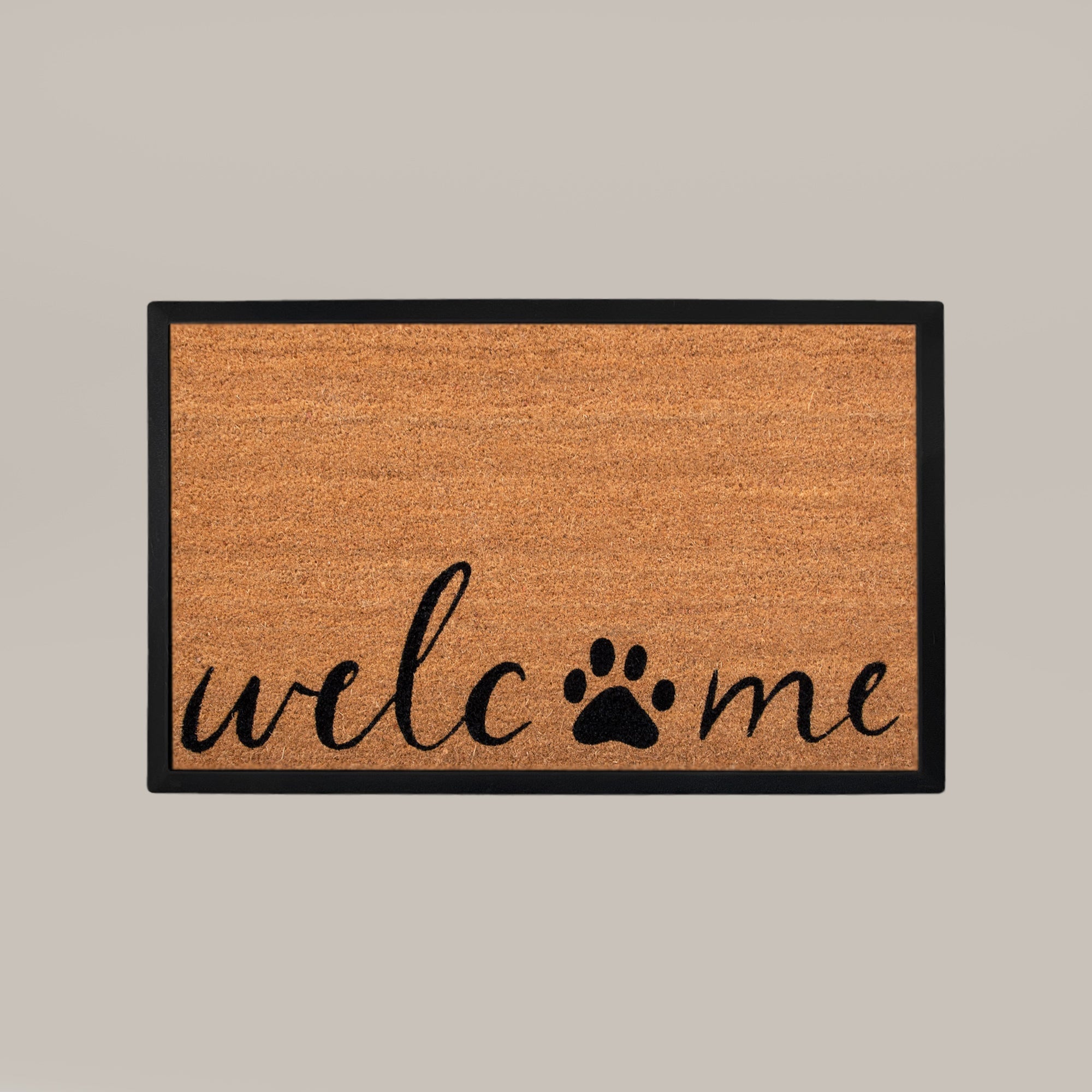 Welcome + Paw Rectangular Doormat Set – Convertible Two-Piece System